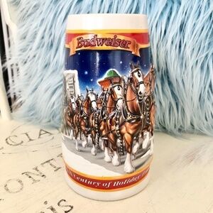 Budweiser, Vintage, 1999, Mug, Beer Stein, Holiday‎ Stein, Nice Condition